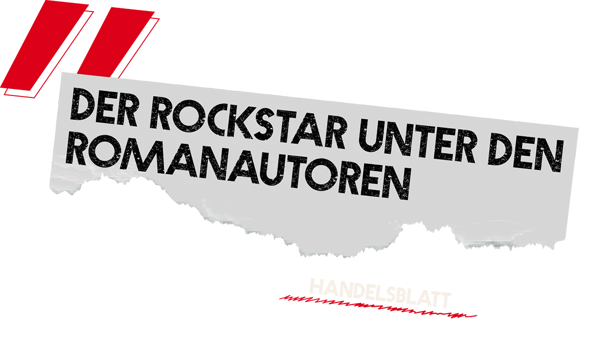 Zeitungsausschnitt: Der Rockstar unter den Romanautoren